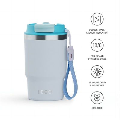 Χάλυβα από ανοξείδωτο χάλυβα 16oz Tumbler με ατμομόνωση καφέ κούπα χωρίς BPA κάλυμμα εξατομικευμένο