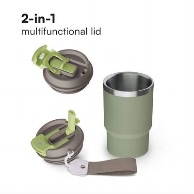 Χάλυβα από ανοξείδωτο χάλυβα 16oz Tumbler με ατμομόνωση καφέ κούπα χωρίς BPA κάλυμμα εξατομικευμένο