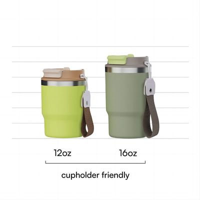 Χάλυβα από ανοξείδωτο χάλυβα 16oz Tumbler με ατμομόνωση καφέ κούπα χωρίς BPA κάλυμμα εξατομικευμένο