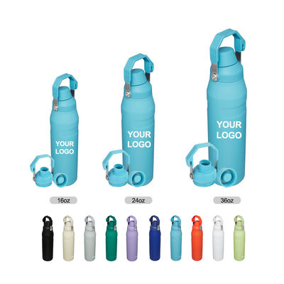 16oz/24oz/36oz Θερμική μόνωση Ατσάλινο μπουκάλι νερού για σκόνη επικαλυμμένο