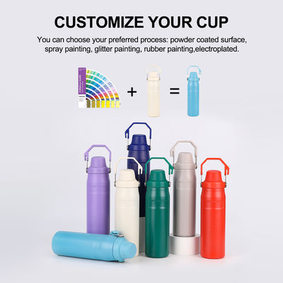16oz/24oz/36oz Θερμική μόνωση Ατσάλινο μπουκάλι νερού για σκόνη επικαλυμμένο