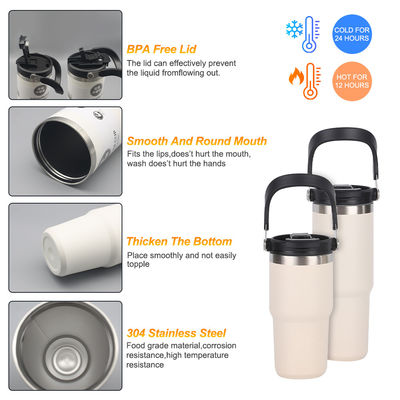 20oz 304 Stainless Steel φορητό ποτήρι αυτοκινήτου και ταξιδιωτικό φιλικό με απομόνωση κενού