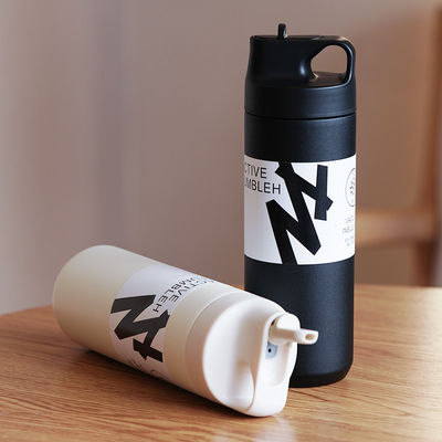 304 από ανοξείδωτο χάλυβα Japandi Design Style 550ml διπλό τοίχωμα κενό φιάλη με λαβή