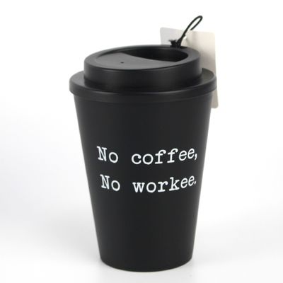 12oz 350ml PP Σιλικόνη Κάλυψη Μπαμπού ίνες επαναχρησιμοποιήσιμη κούπα καφέ με κάλυμμα Ένα ιδανικό αντικείμενο δωρεάς