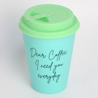 12oz 350ml PP Σιλικόνη Κάλυψη Μπαμπού ίνες επαναχρησιμοποιήσιμη κούπα καφέ με κάλυμμα Ένα ιδανικό αντικείμενο δωρεάς