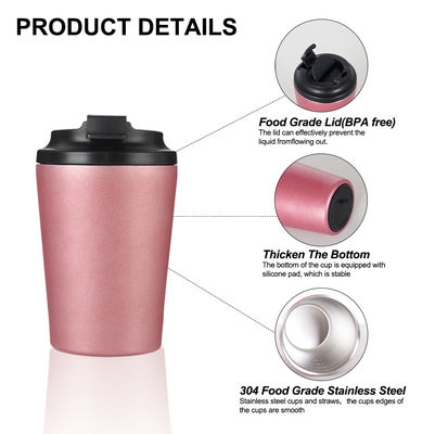 12oz ταξιδιωτικό επαναχρησιμοποιήσιμο φλιτζάνι καφέ Κούπα μονωμένη θερμική ανοξείδωτο χάλυβα Tumbler υψηλότερη