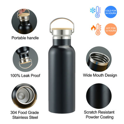 500 ml/750 ml Ατμομόνωτα μπουκάλια ποτών με βιώσιμο διπλό τοίχωμα από ανοξείδωτο χάλυβα