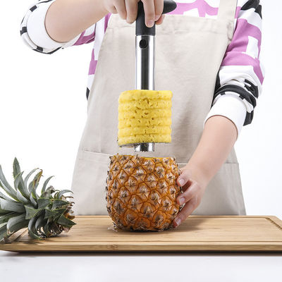 Ατσάλι από ανοξείδωτο χάλυβα 304 Ανανά Corer Slicer Γρήγορη κουζίνα Gadget για εύκολη αφαίρεση πυρήνα