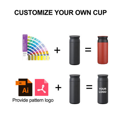 350 ml 500 ml Double Walled Travel Coffee Tumbler με επικάλυψη λαβή