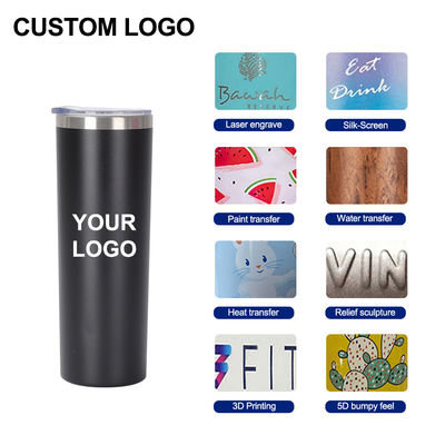 20OZ χωρητικότητα από ανοξείδωτο χάλυβα Thinny Tumbler με συρόμενο καπάκι και άχυρο Top επιλογή