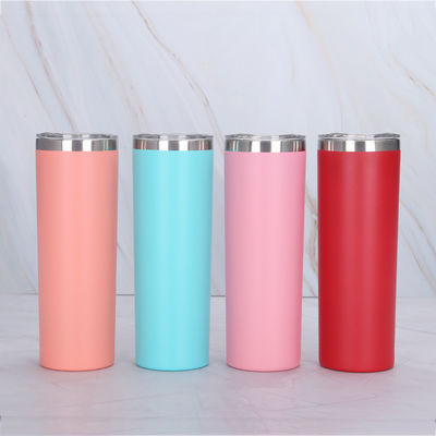 20OZ χωρητικότητα από ανοξείδωτο χάλυβα Thinny Tumbler με συρόμενο καπάκι και άχυρο Top επιλογή