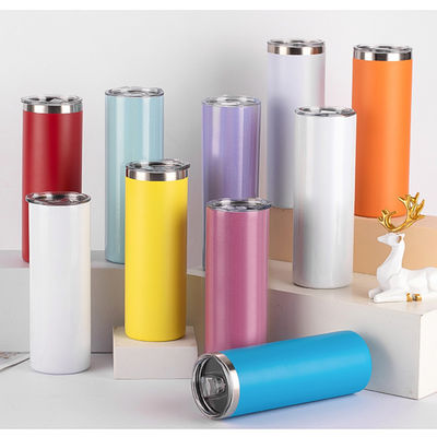 20OZ χωρητικότητα από ανοξείδωτο χάλυβα Thinny Tumbler με συρόμενο καπάκι και άχυρο Top επιλογή