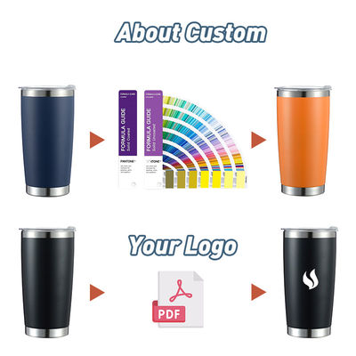 Ταξιδιωτική περίσταση 20oz μονωμένο καφέ tumbler με προσαρμοσμένο διπλό τοίχωμα από ανοξείδωτο χάλυβα