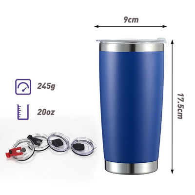 Ταξιδιωτική περίσταση 20oz μονωμένο καφέ tumbler με προσαρμοσμένο διπλό τοίχωμα από ανοξείδωτο χάλυβα