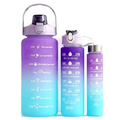 Unisex 3 σε 1 κίνητρος χρονοδιαγράμματος χρώμα μπουκάλι νερού σετ 2000ml 900ml 500ml