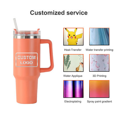 Αμερικάνικο στυλ Custom Pattern 40oz Tumbler με Κεφαλάκι Κεφαλάκι και άχυρο από ανοξείδωτο χάλυβα Vakuum Isolated Cup