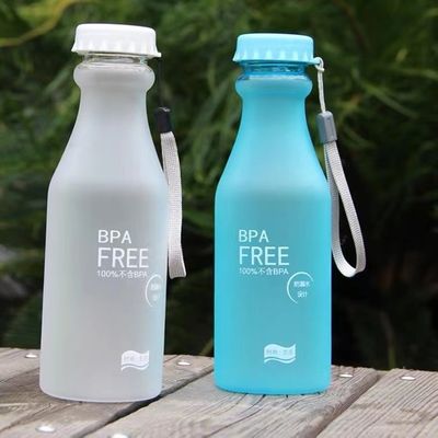 Αδιάσπαστο μπουκάλι νερού χωρίς BPA 550 ml σε χρώματα γλυκών για παιδιά σχολείων 6,8x20cm
