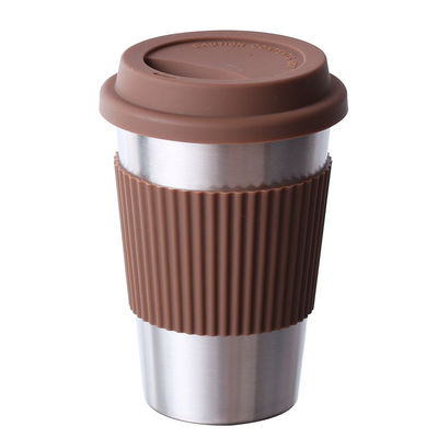 Κούπα καφέ από ανοξείδωτο χάλυβα Custom 17oz Double Wall 18/8 Tumbler με μανίκι από σιλικόνη