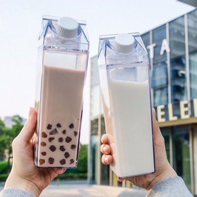 16oz 32oz Περιβαλλοντικά φιλικό για τα παιδιά μπουκάλι νερού Διαυγές γάλα Καρτόνι Custom Design Λογότυπο