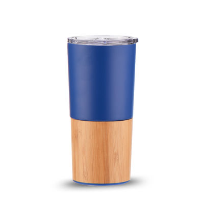 Αειφόρος 20oz μισό μπαμπού Shell Vakuum μονωμένο Tumbler ταξίδι Καφέ κύπελλο χωρητικότητα