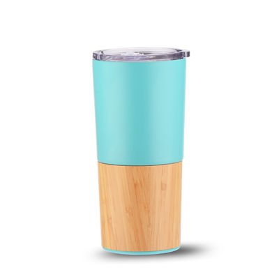 Αειφόρος 20oz μισό μπαμπού Shell Vakuum μονωμένο Tumbler ταξίδι Καφέ κύπελλο χωρητικότητα
