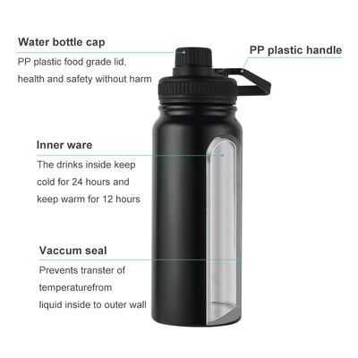 Εφαρμόσιμος Βραστικό Νερό Custom Logo Vacuum Drinkware Flask για Στυλ Σχεδιασμού Αθλητισμού