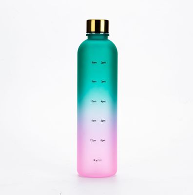 32 ουγκιές Tritan BPA δωρεάν βάζα νερού με κάλυμμα και χρονοδιακόπτη άχυρο για γυμναστήριο γυμναστικής αθλήματα