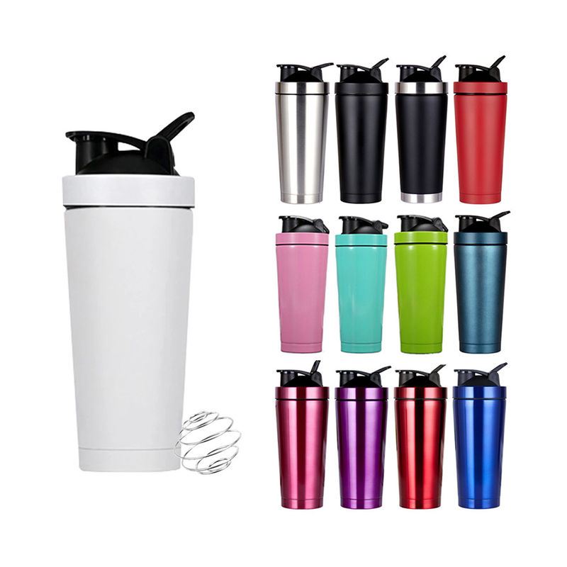 739ml / 500ml χωρητικότητα Custom Color Stainless Steel Protein Shaker Flask για γυμναστήριο