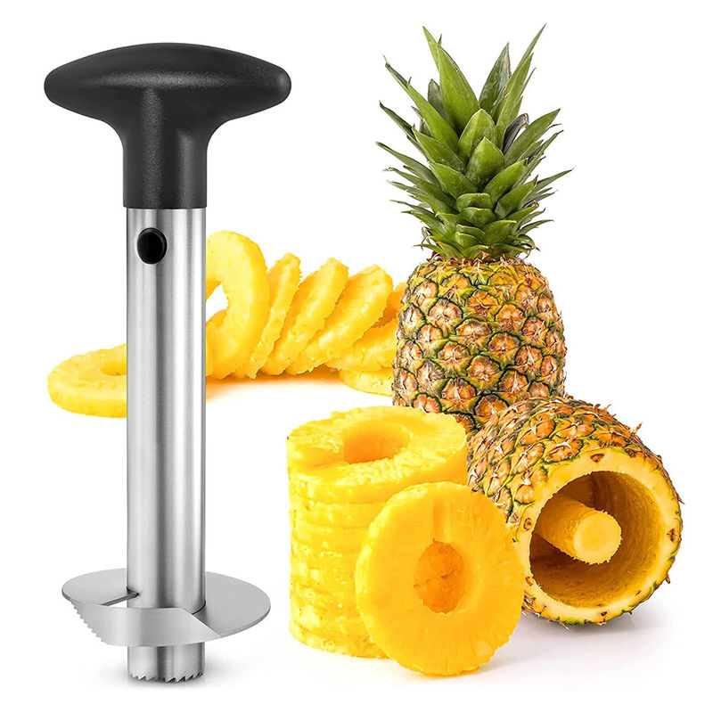 Ατσάλι από ανοξείδωτο χάλυβα 304 Ανανά Corer Slicer Γρήγορη κουζίνα Gadget για εύκολη αφαίρεση πυρήνα