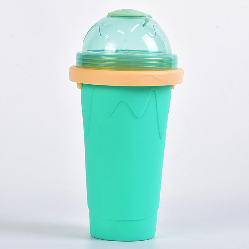 10.5*6*21cm Slushy Maker Cup Τροφική ποιότητα Σιλικόνη Pinch Slush Cup Ice Cream Tubs Type