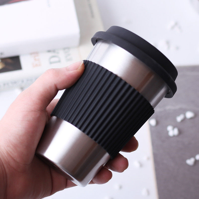 Κούπα καφέ από ανοξείδωτο χάλυβα Custom 17oz Double Wall 18/8 Tumbler με μανίκι από σιλικόνη